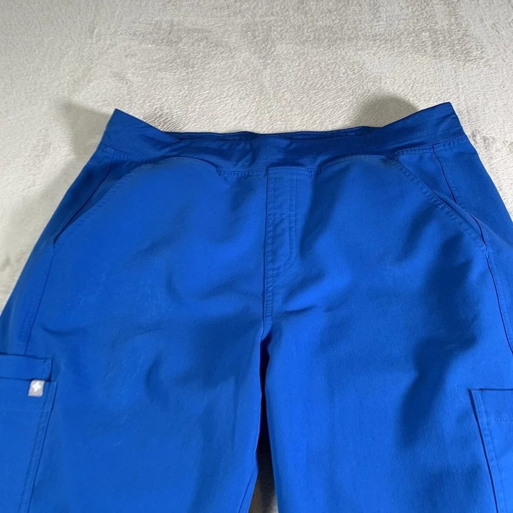 Figs Axim Cargo Scrub‎ Pants Mens Large Technical Collection T2001 Pockets Blue